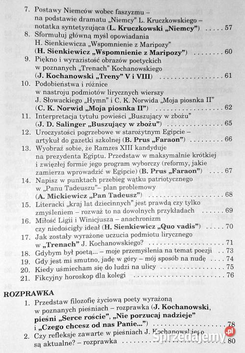 Wypracowania Gotowe wzory Gimnazjum kl 3 Barbara miękka Chełm