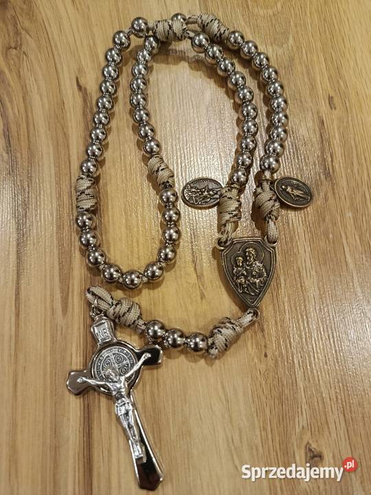 Różaniec linka Paracord stal nierdzewna kolory Jasło