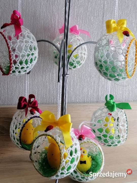 Kolorowe zawieszki wielkanocne w formie jajek Katowice