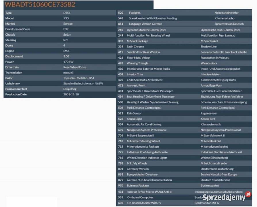 BMW E39 30i M pakiet benzyna Bydgoszcz