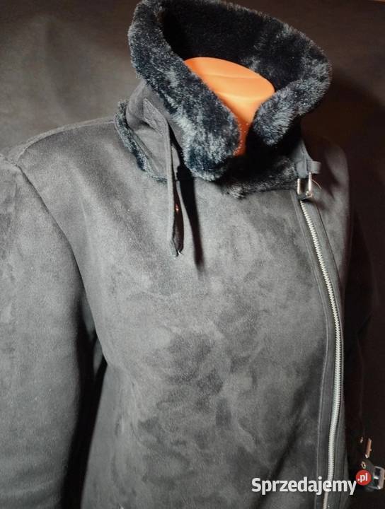 Płaszcz Stylowy Płaszcz ze sztucznym futerkiem Rozmiar 42(XL) dolnośląskie Oława