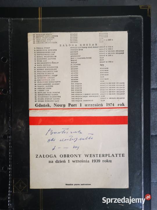 Folder Gdańsk Załoga Obrony Westerplatte Gorzów Wielkopolski