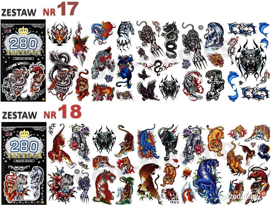 Zestaw Tatuaży Tatuaże Tymczasowe Zmywalne Mogilany sprzedam