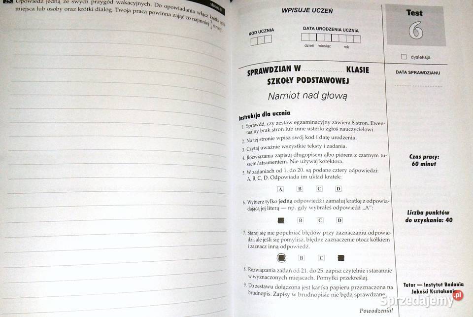 Testomania Testy kompetencyjne szóstoklasitów