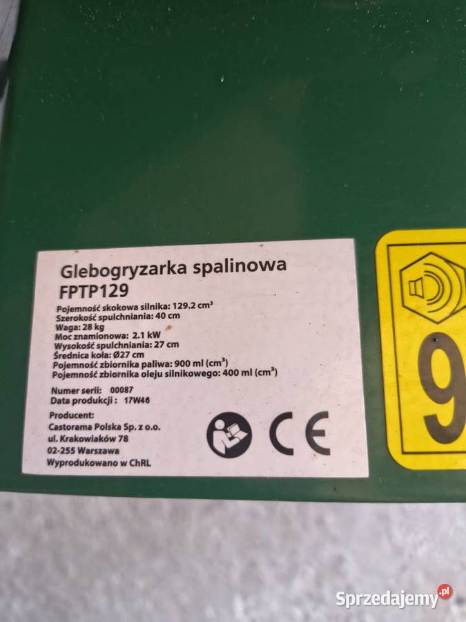 Glebogryzarka spalinowa nowa Glinica