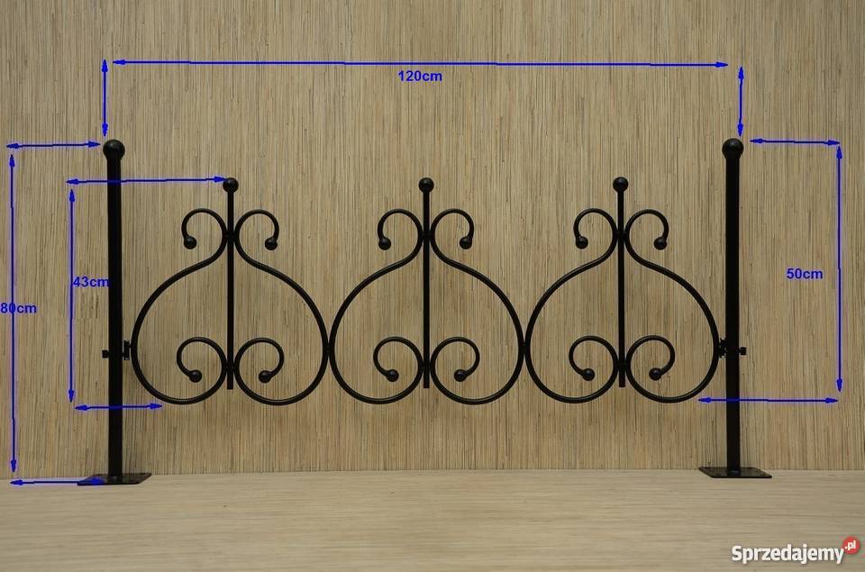 PŁOTEK PRZYKRĘCANY METALOWY 120 x 80 obrzeże czarny Meble ogrodowe małopolskie Siepraw