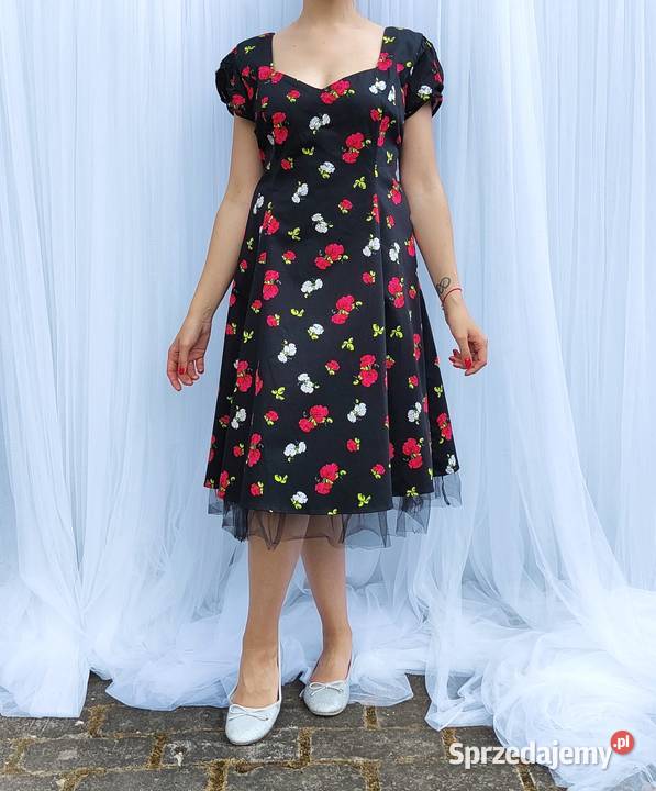 Sukienka Joe Browns midi 48 4XL plus size retro