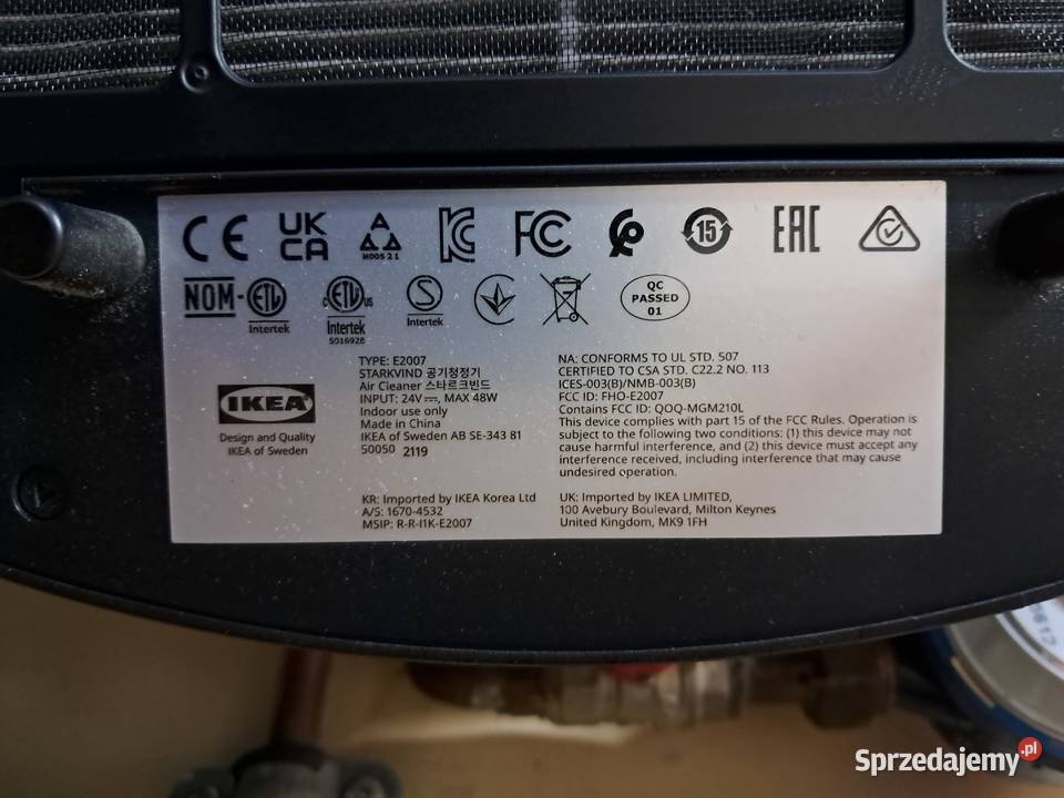 Syndyk sprzeda Oczyszczacz powietrza pionowy Wejherowo