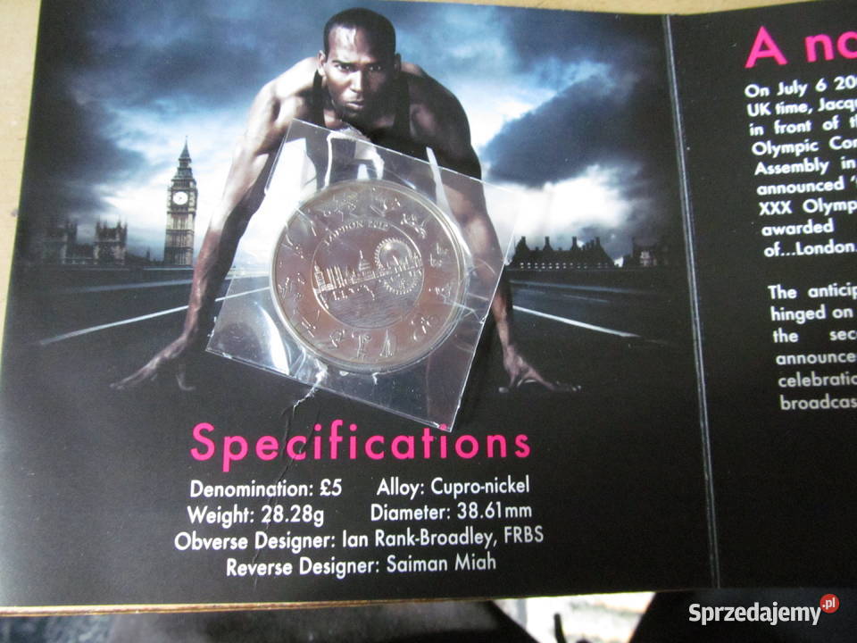 5 funtów Olimpiada Londyn 2012r lubelskie Lublin sprzedam