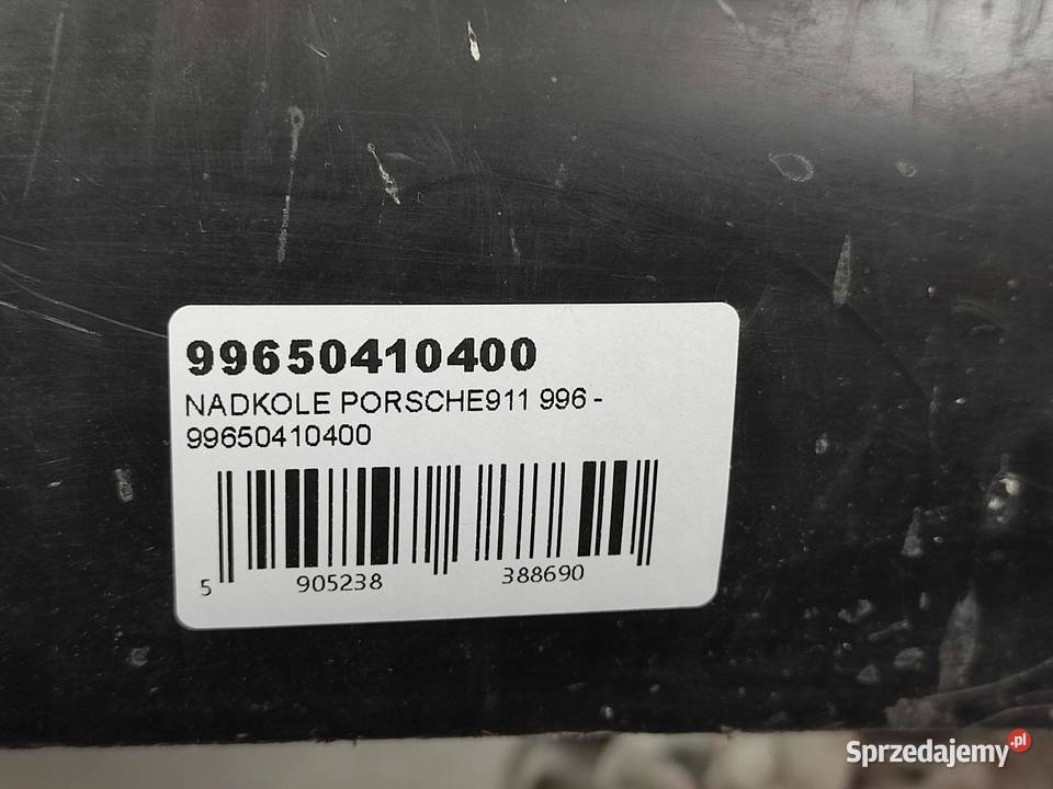 NADKOLE PRAWY TYŁ PORSCHE 911 996 20022005 NOWE Nadkola