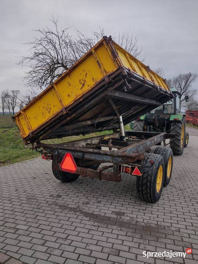 Przyczepa rolnicza wywrotka na tył skorupa koła