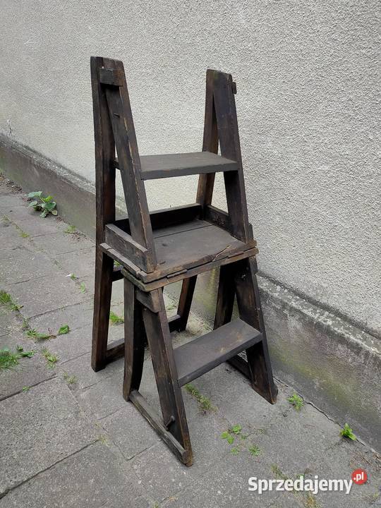 Antyczne krzesło schodki drabinka 788