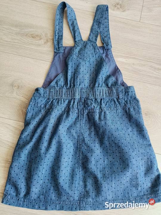 Spódniczka dziewczęca ogrodniczka niebieska 110