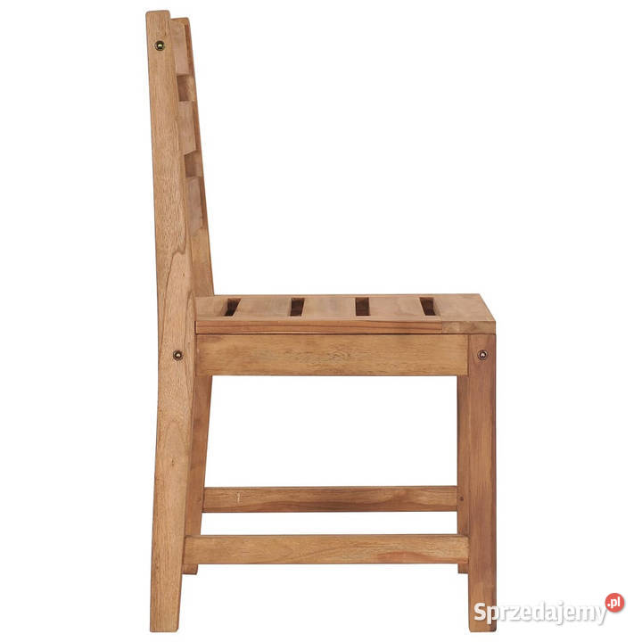 Krzesła ogrodowe 2 lite drewno tekowe WM315614 Warszawa
