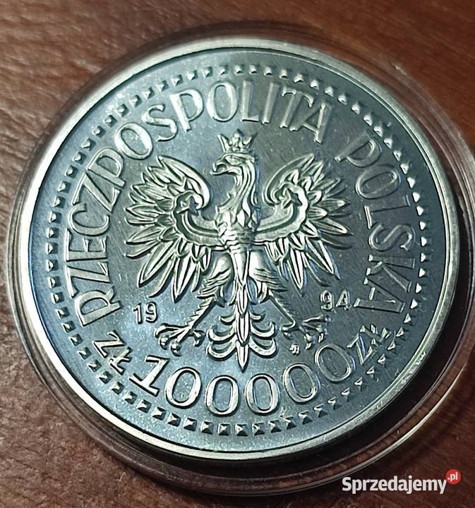 Moneta srebrna 100000 1994r Poznań sprzedam