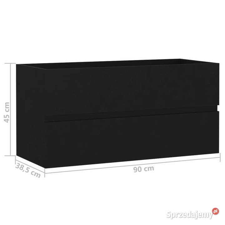 Szafka pod umywalkę czarna 90x385x45 WM804756 Warszawa