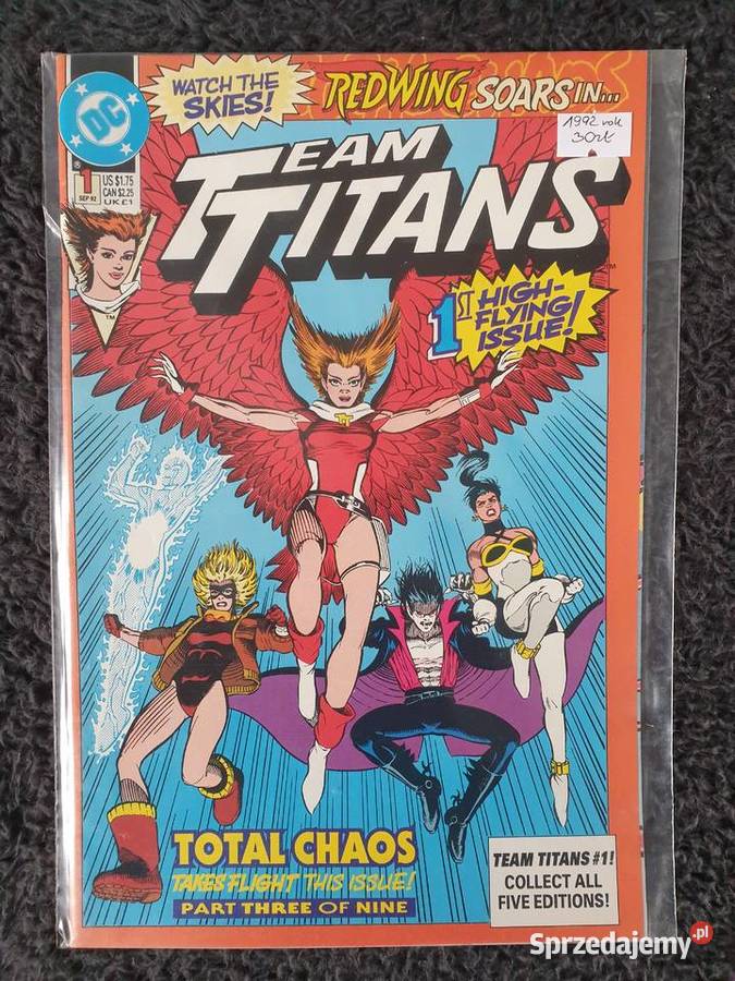 Team Titans 5 oryginalnych komiksów DC USA 1992 pomorskie Gdynia