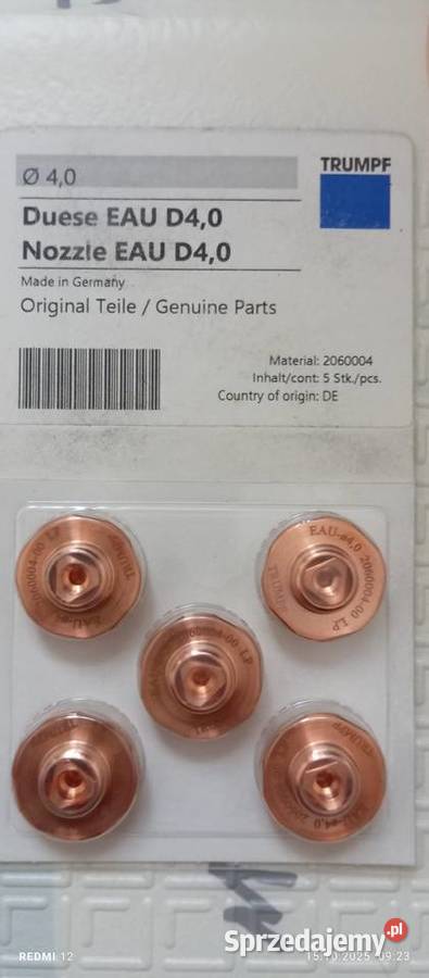 Trumpf dysze EAU 40