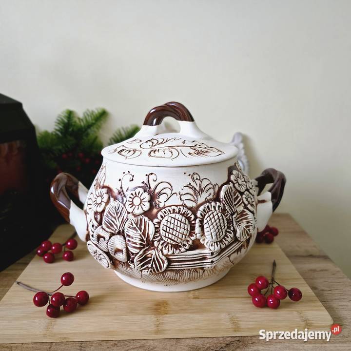 Wyjątkowy ceramiczny garnek do zapiekania 3L Bydgoszcz