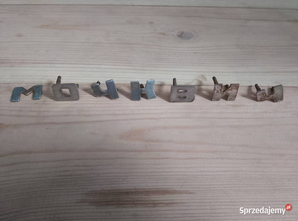 Litery z logo MOSKWICZA emblemat moskwicz 402 Pozostałe Liszki