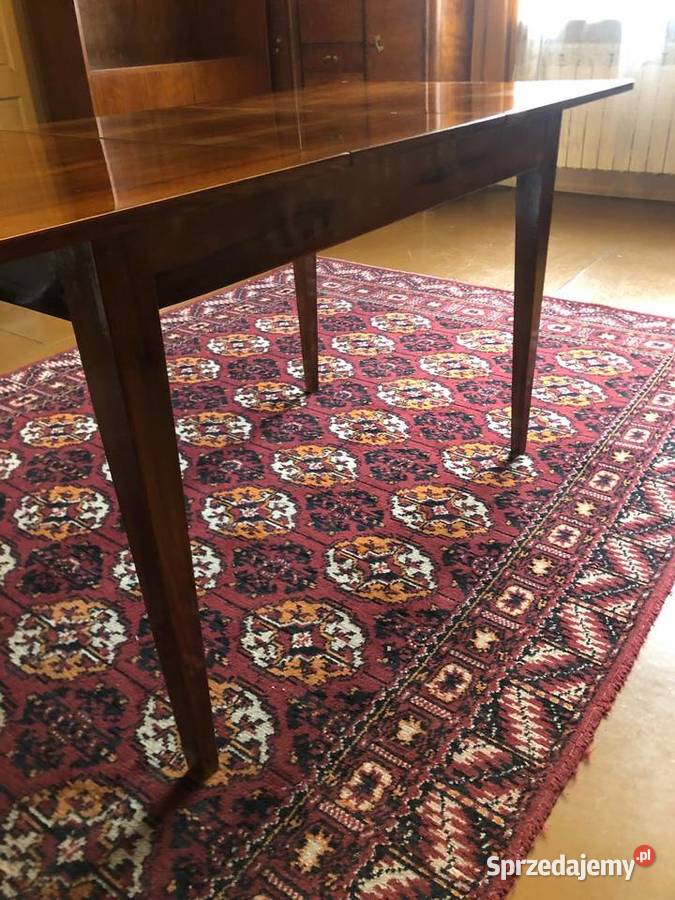 Rozkładany stół patyczak do jadalni z okresu PRL Kalwaria Zebrzydowska