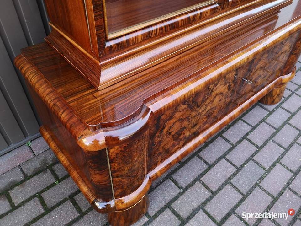 Witryna ARTDECO Politura Orzech Stara Antyk Swarzędz