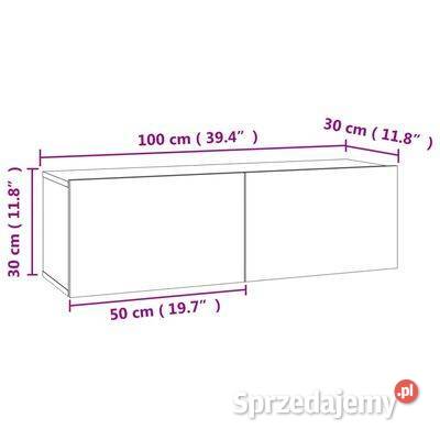 vidaXL Szafka pod TV szarość betonu 100x30x30 Pozostałe Warszawa