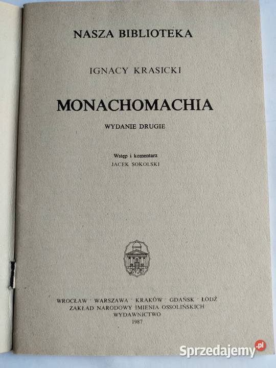 Monachomachia Ignacy Krasicki Gdynia