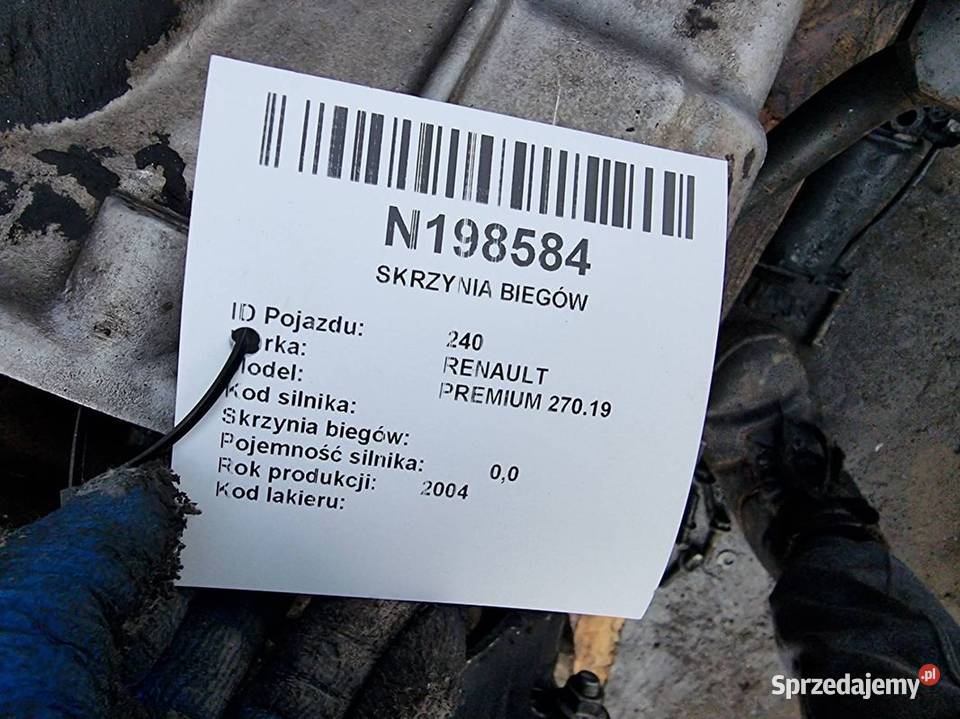 SKRZYNIA BIEGÓW RENAULT PREMIUM 27019 9S109 Lipno