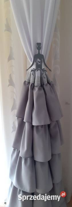 Zasłony z falbanami biały Mława