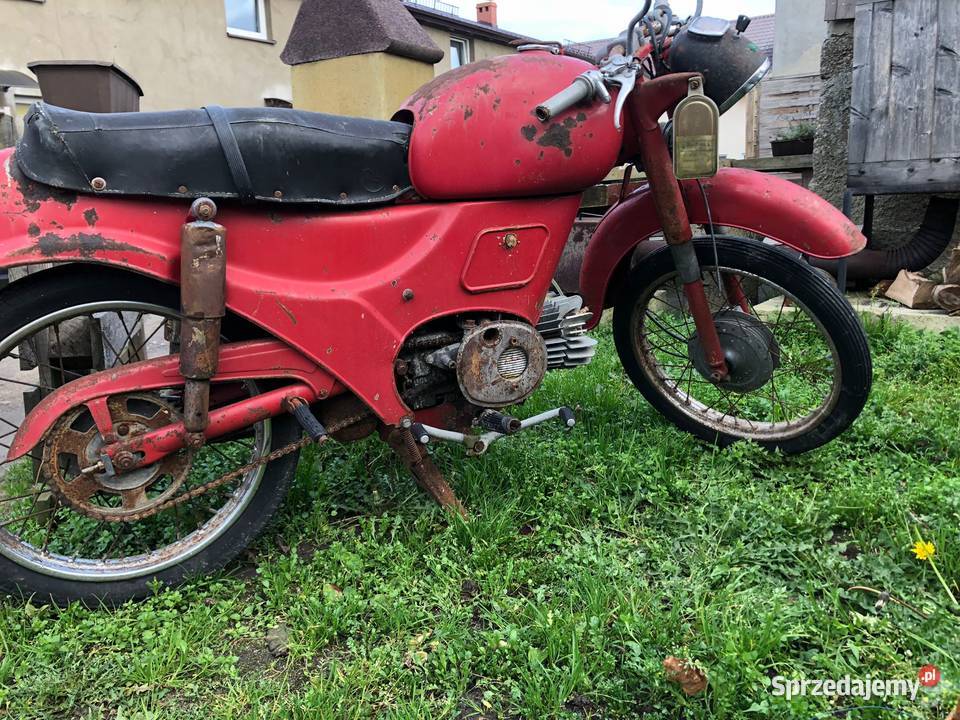 Motocykl zabytkowy włoski Moto Guzzi Zigolo uszkodzony śląskie Częstochowa