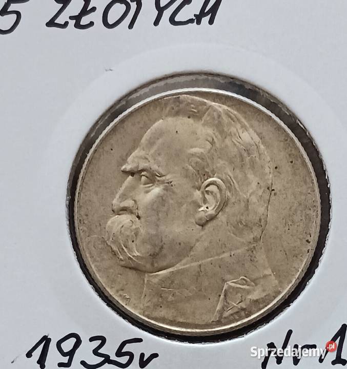 5 J Piłsudski 1935 r 1 oryginał mennicze Numizmatyka Konin sprzedam