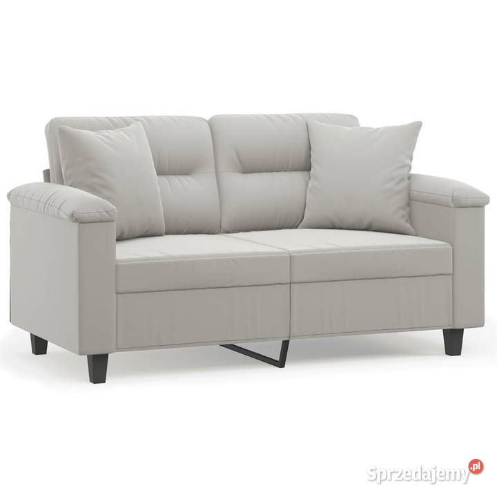 2osobowa sofa z poduszkami jasnoszara 120 Sofy i kanapy mazowieckie Warszawa