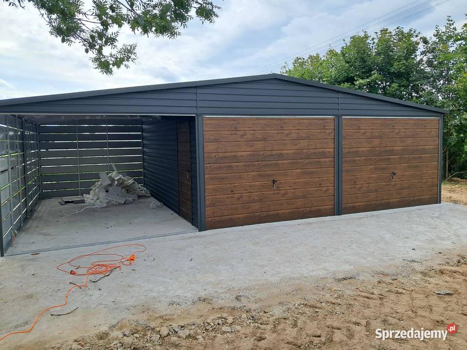 Garaż blaszany PREMIUM Wzmocniony PROFIL Sprzedaż mazowieckie Mińsk Mazowiecki