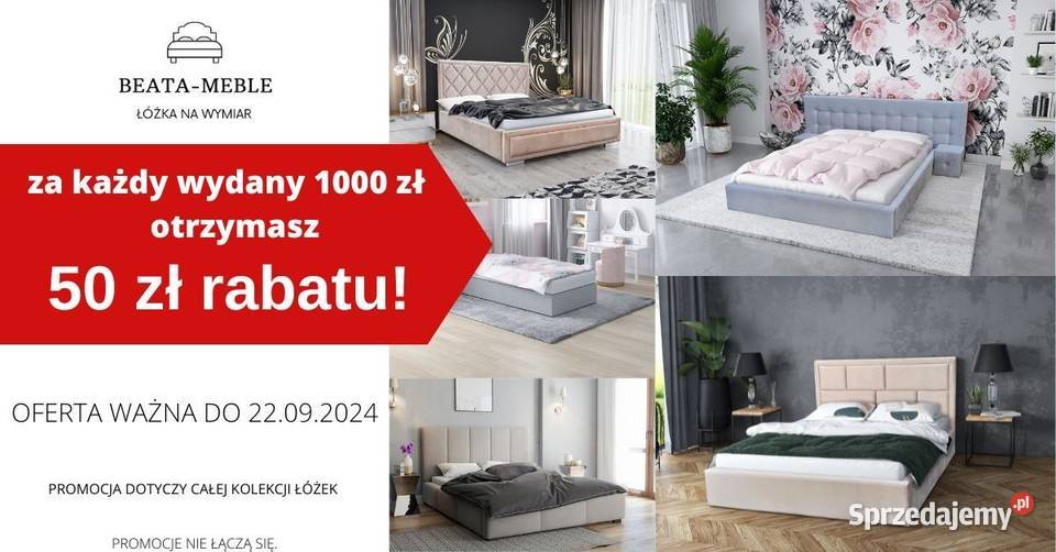 Łóżko HEAVEN 160x200 z materacem Panel mazowieckie Żyrardów