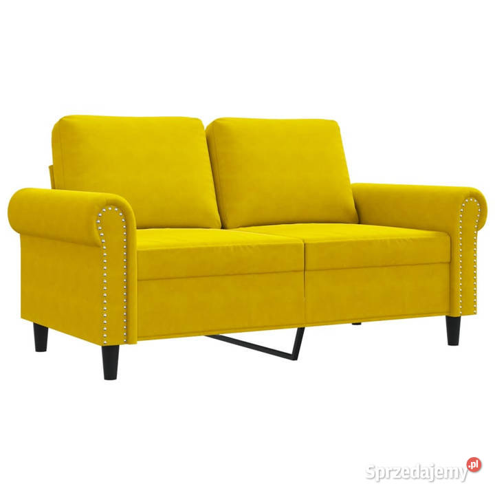 Sofa 2osobowa żółta 120 tapicerowana aksamitem mazowieckie Warszawa