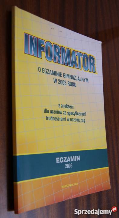 Informator o egzaminie gimnazjalnym w 2003 roku Parczew