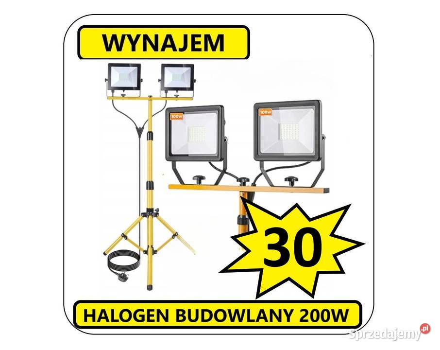 Halogen Naświetlacz LED 200W + Statyw Budowlany - Warszawa
