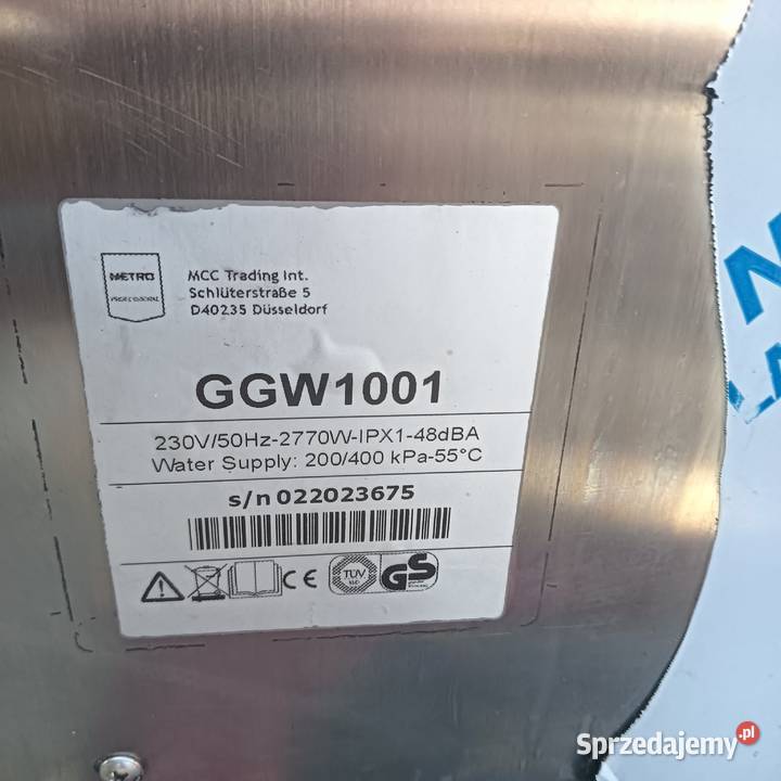 Zmywarka gastronomiczna podblatowa barowa stal wielkopolskie