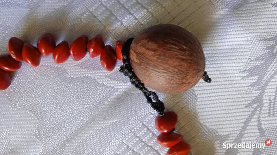 EGZOTYCZNA KOLIA RĘCZNIE WYKONANA Z NASION wielkopolskie Piła