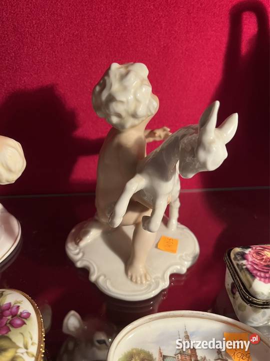 Figurka chłopca z koziołkiem Schaubach pomorskie Gdańsk