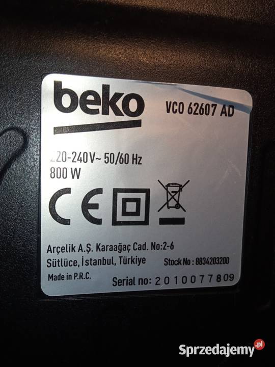 Odkurzacz bezworkowy BEKO VCD62607AD 8834203200 Warszawa