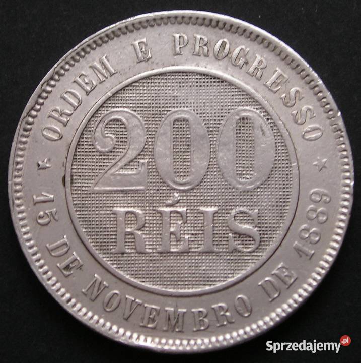 BRAZYLIA 200 REIS 1896 Łódź sprzedam