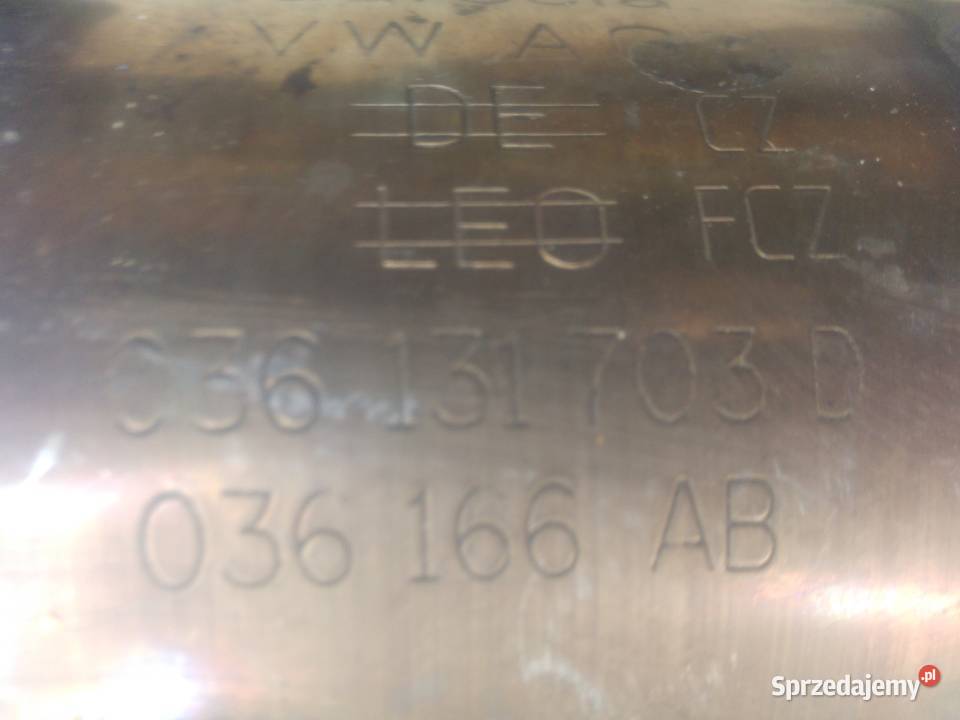 Seat Vw Skoda kolektor katalizator 036131703D osobowe zachodniopomorskie