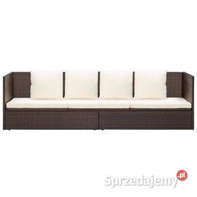 vidaXL Sofa ogrodowa z poduszkami polirattan Warszawa