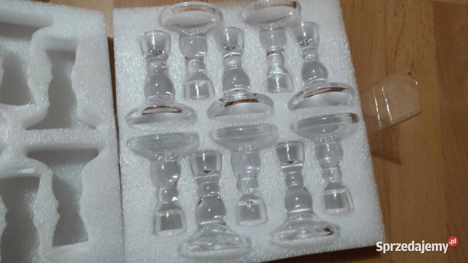 Świecznik szklany przezroczysty Książ Wielkopolski