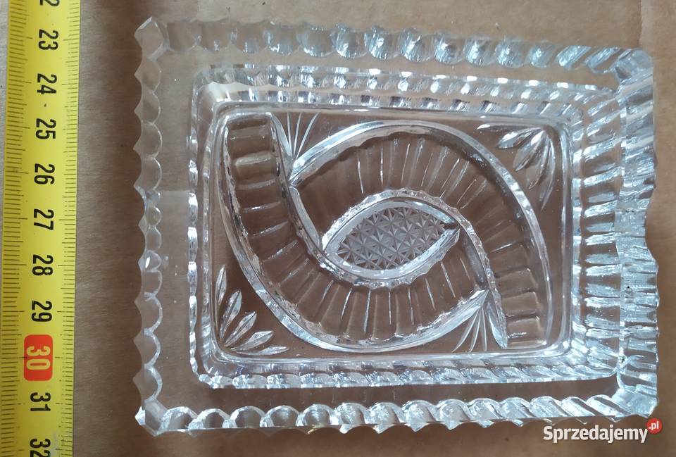 403 POPIELNICZNKA szklana stara PRL 2 PIĘKNA Łódź sprzedam