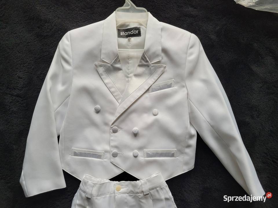 Biały garnitur chłopca rozmiar 134 Jarosław