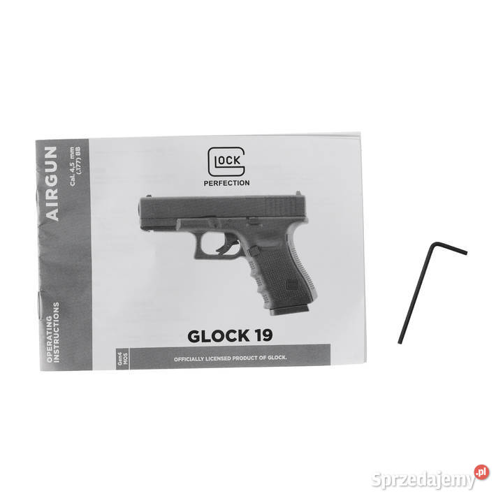 Pistolet wiatrówka Glock 19 gen4 MOS 45 mm BB Sporty strzeleckie i myślistwo
