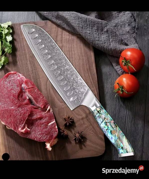 Japoński nóż szefa kuchni SANTOKU stal dolnośląskie sprzedam